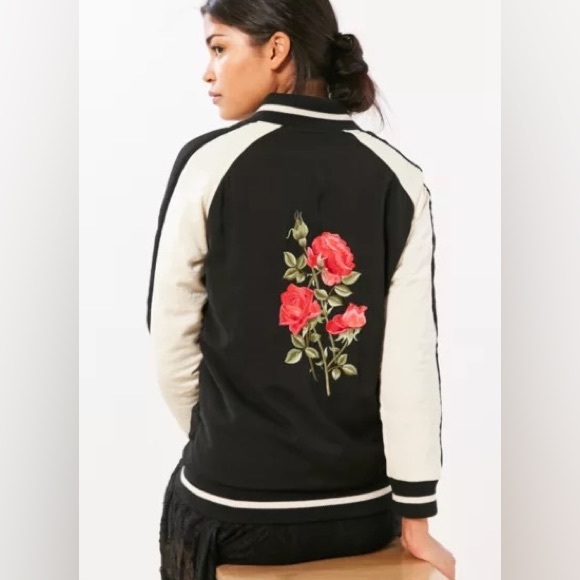 Capulet Silk Bomber with Rose Embroidery XS - Picture 2 of 14